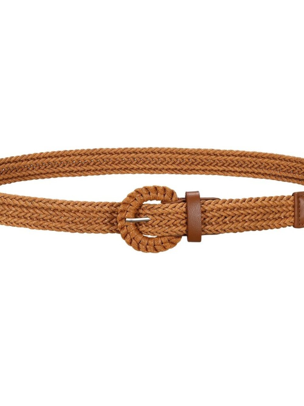 Women's Straw Braided Woven Boho Belt - Skinny Raffia Waist Strap for Summer